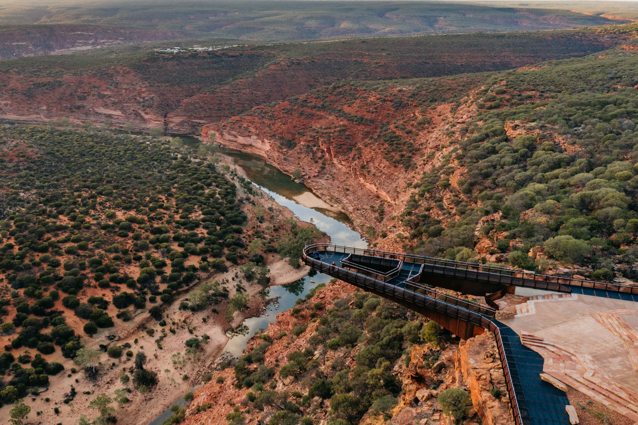 Aerial view of the Kalbarri Skywalk, Kalbarri National Park