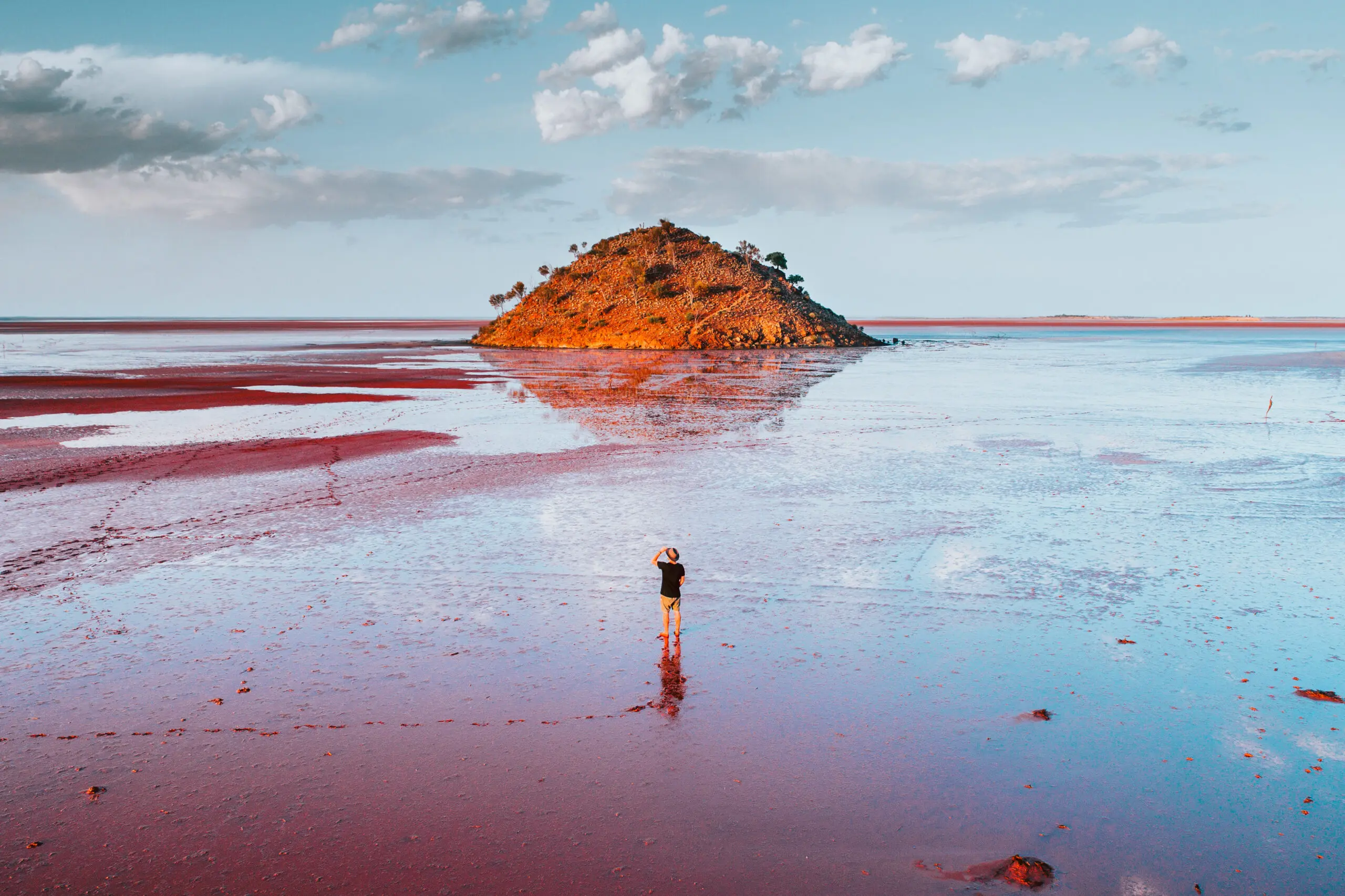 Aerial view of Lake Ballard