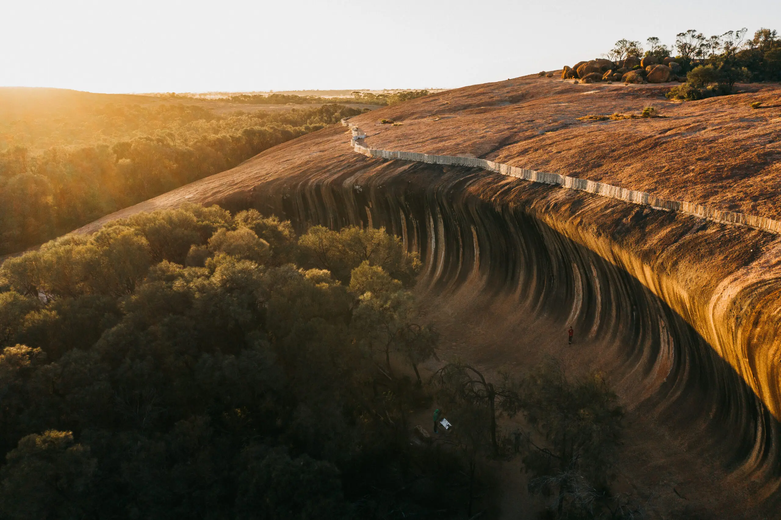 Aerial view of Wave Rock, Hyden
