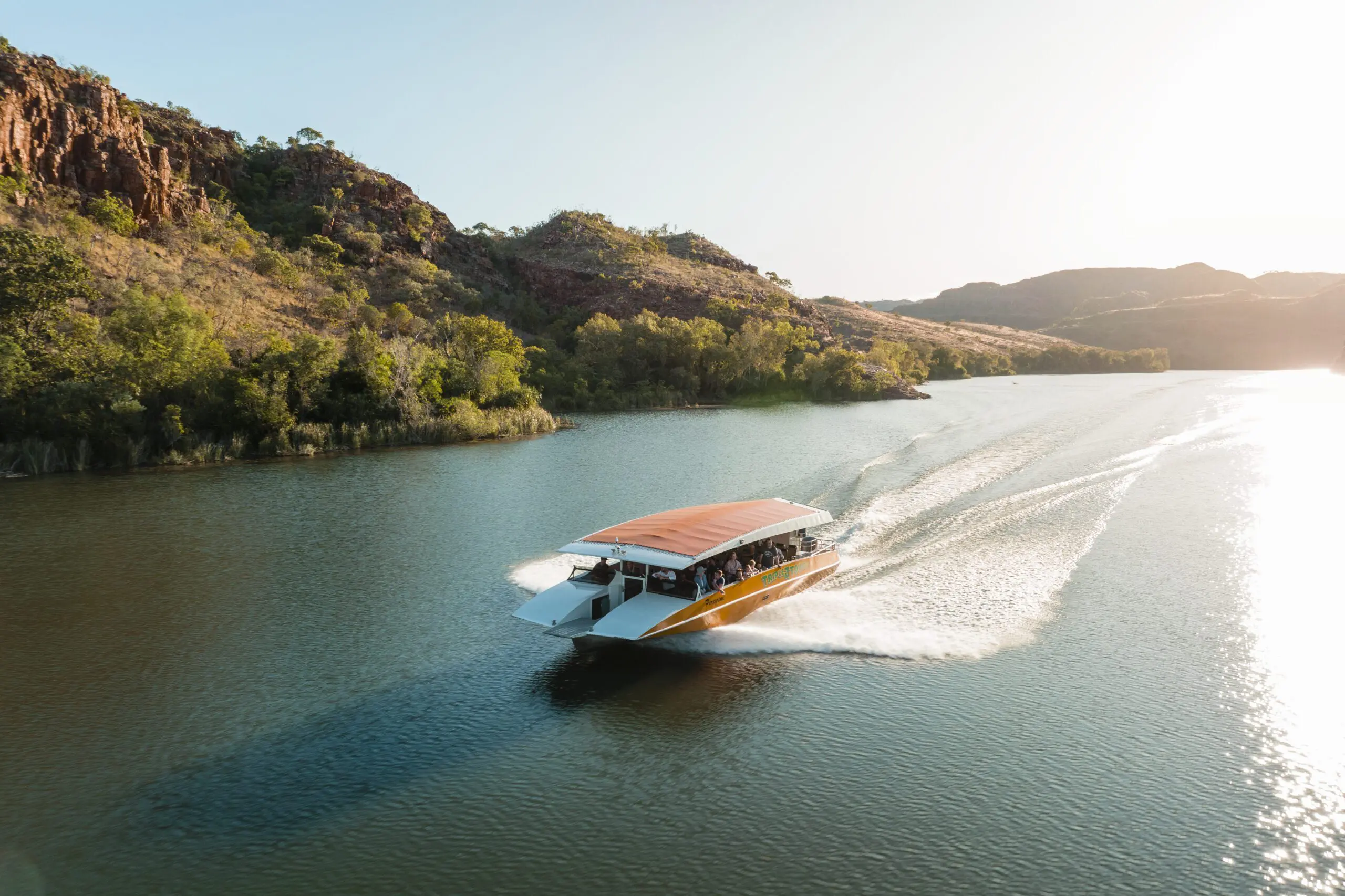 Aerial View of Triple J Tours on the Ord River, near Kununurra