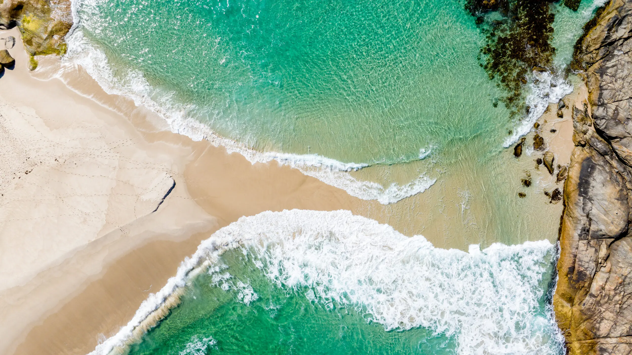 Aerial view of Lights Beach, Denmark